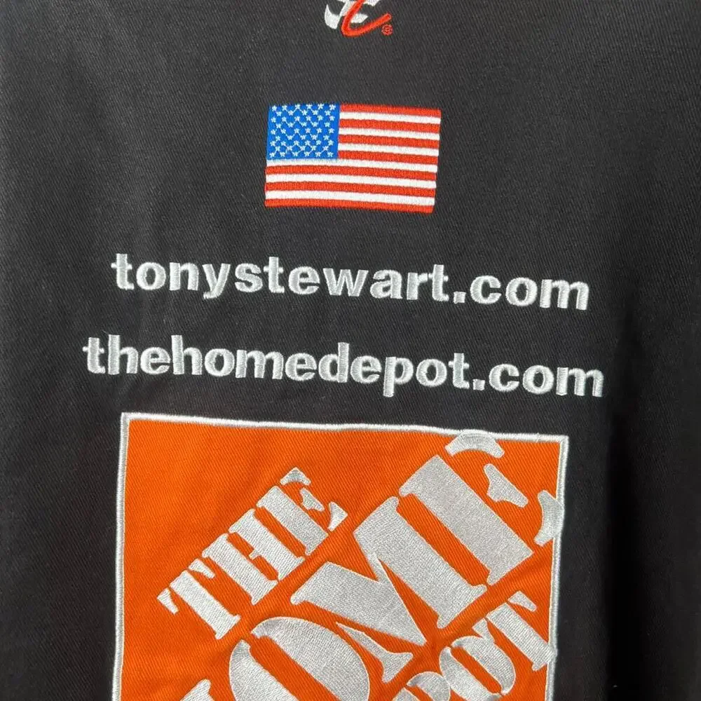 Chase Authentics Tony Stewart NASCAR Home Depot Jacket XL Black Orange Embroider - Picture 3 of 9